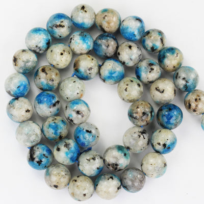 Natural K2 Blue Granite Gemstone,6mm Round Natural Gemstone Beads, 15.5 inch , 1mm hole, about 60beads