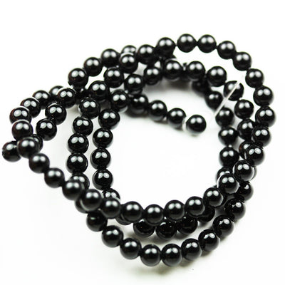 Black Onyx ,4/6/ 8/10mm Round  Gemstone Beads Strand, One full strand , 16 inch