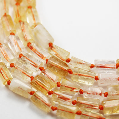 Natural Citrine,12*8mm Tube shape Gemstone Strands, 16 inch , 1mm hole, about30 beads