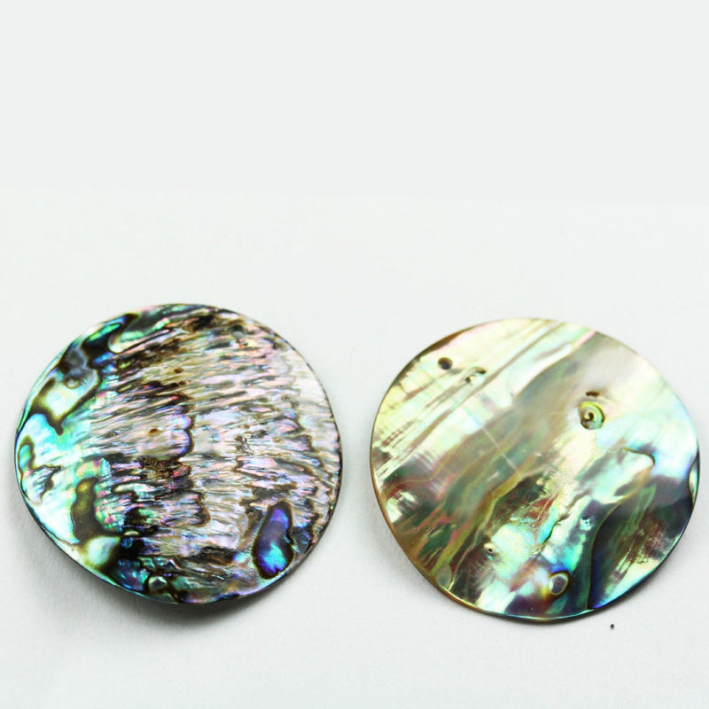 2pcs Abalone Shell,30mm  Round Shape Beads/pendant/charm , 1mm hole