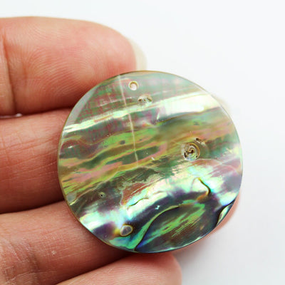 2pcs Abalone Shell,30mm  Round Shape Beads/pendant/charm , 1mm hole