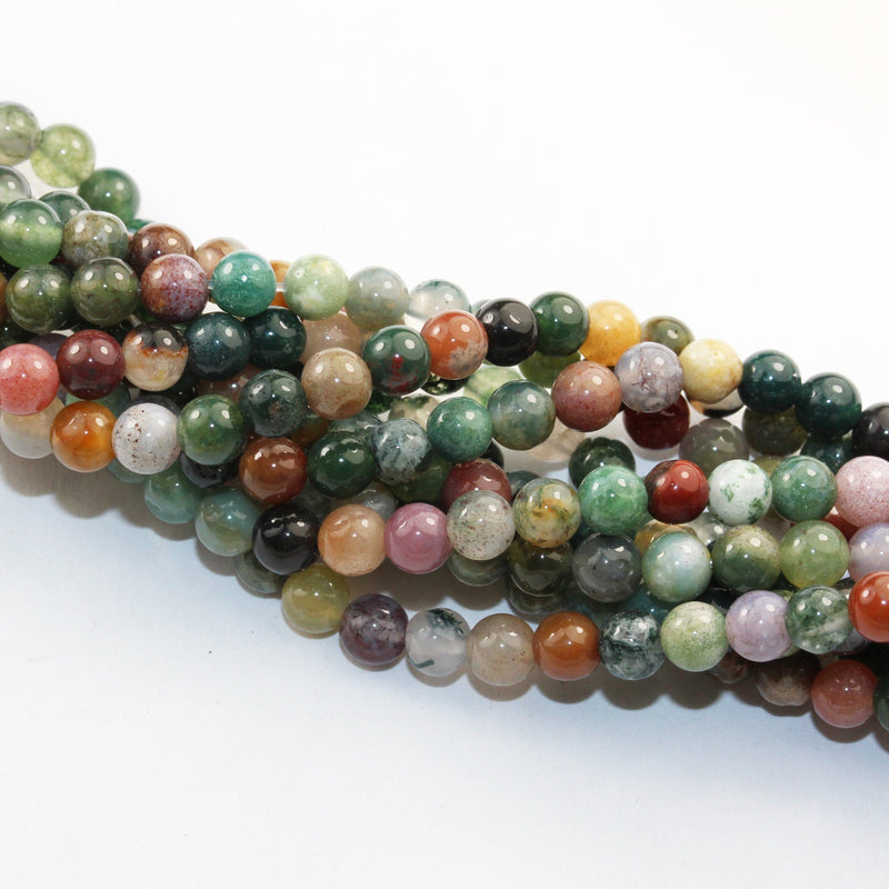 Indian Agate, 4mm Round Agate Gemstone Beads Strand, 16inch, hole 0.8mm, about 85beads