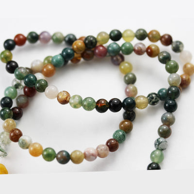 Indian Agate, 4mm Round Agate Gemstone Beads Strand, 16inch, hole 0.8mm, about 85beads