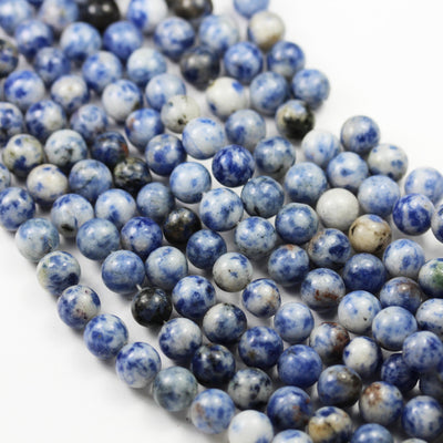 Blue Spot Jasper, 4mm Round Natural  Beads Gemstone Strand, One full strand 15.5inch, about 90pcs