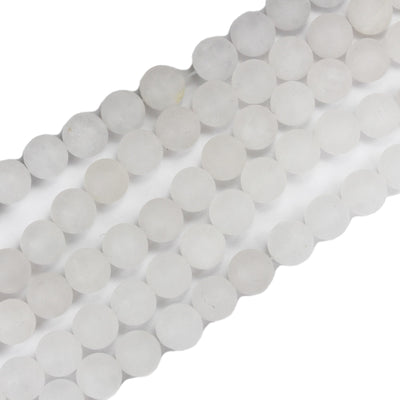 Matte White Jade, 4mm Round Jade Gemstone Beads Strand, 16inch, hole 0.8mm, about 90 beads