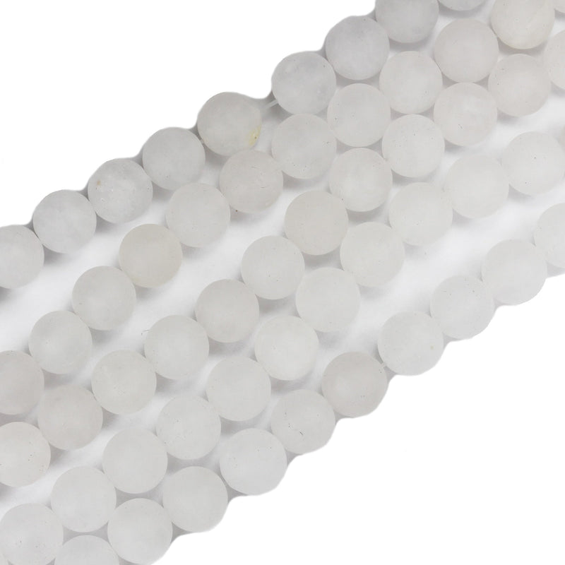 Matte White Jade, 4mm Round Jade Gemstone Beads Strand, 16inch, hole 0.8mm, about 90 beads