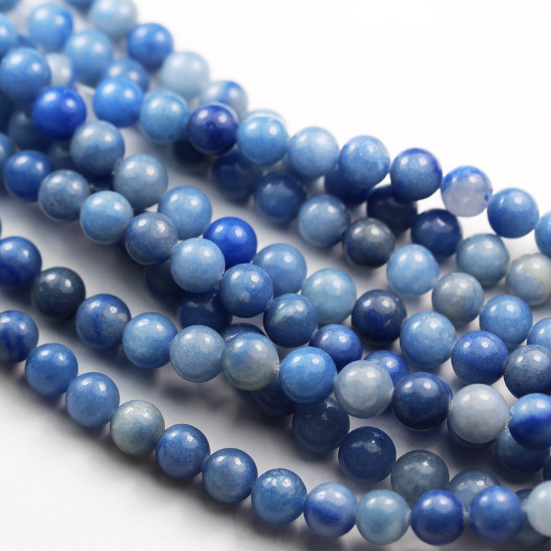 Natural Blue Aventurine, 4mm Round Gemstone Strand, 95 beads, 15.5inch, 0.8mm hole