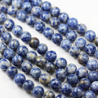 Blue Spot Jasper, 6mm Round Natural  Beads Gemstone Strand, One full strand 15.5inch, about 60 pcs