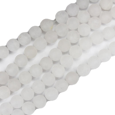 Matte White Jade, 6mm Round Jade Gemstone Beads Strand, 16inch, hole 1mm, about 60 beads