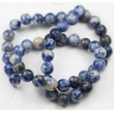 Blue Spot Jasper, 6mm Round Natural  Beads Gemstone Strand, One full strand 15.5inch, about 60 pcs