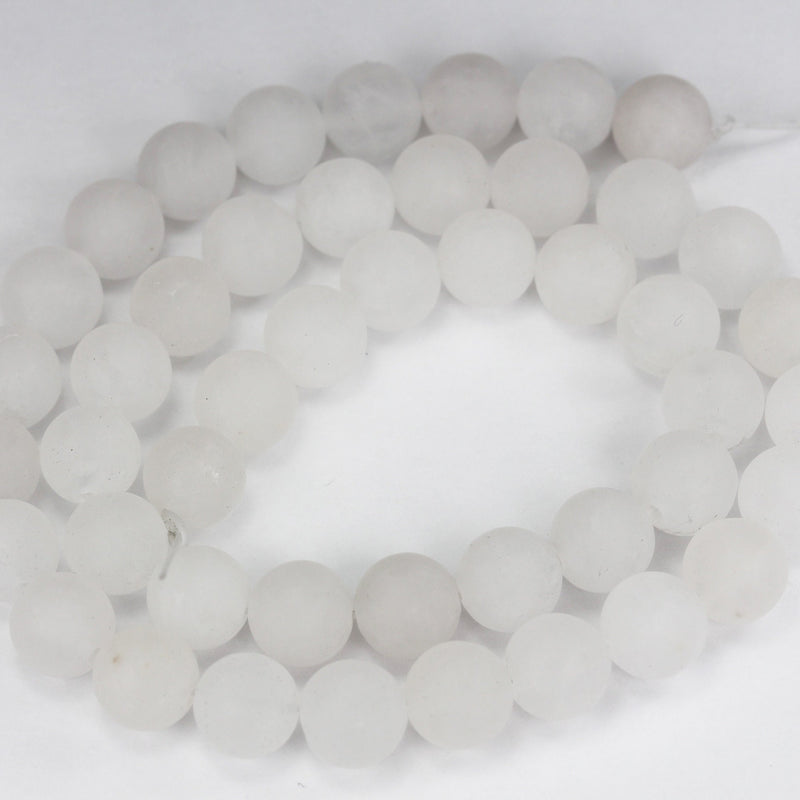 Matte White Jade, 6mm Round Jade Gemstone Beads Strand, 16inch, hole 1mm, about 60 beads