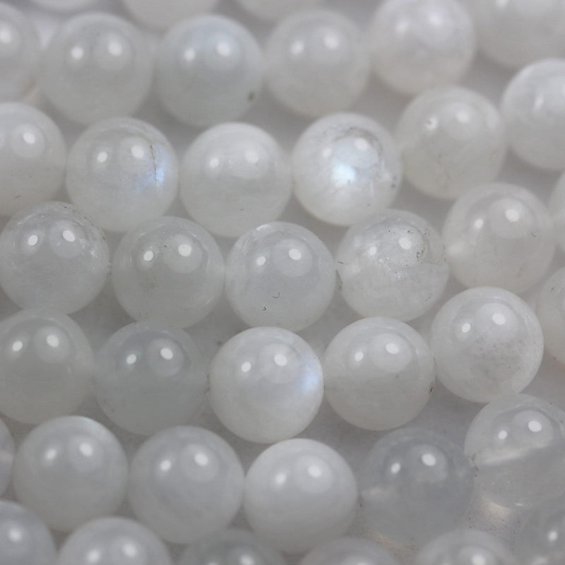 8mm Moonstone with Blue Flash, Gemstone Strand,15.5inch, hole 1mm, about 50 beads