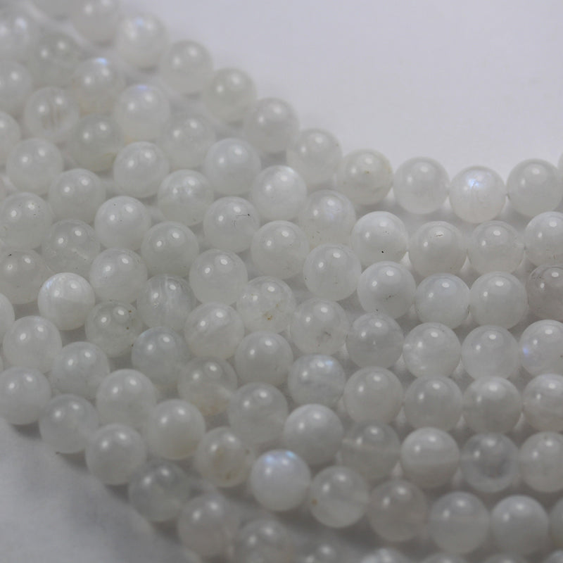 8mm Moonstone with Blue Flash, Gemstone Strand,15.5inch, hole 1mm, about 50 beads