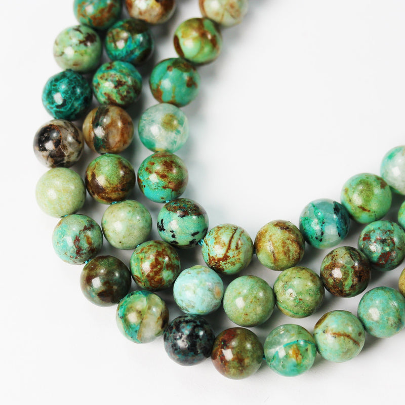 Natural Turquoise Gemstone, 6mm Round Natural Gemstone Strand, 15.5inch ,1mm hole, about 60 pcs