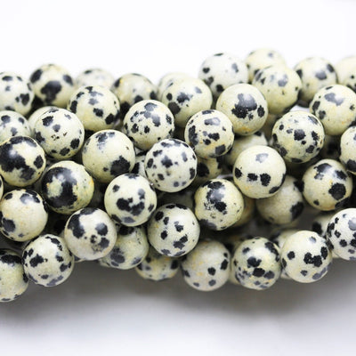 Dalmatian Jasper Beads,6mm Round Black, White Gemstone Beads,One full strand  15.5inch, hole 1mm, about 60 pcs