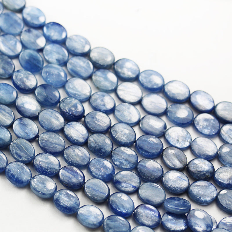 Natural Kyanite 8*10mm Gemstone Beads, Oval  Shape , 4mm thick, 16", bout 40beads, 1mm hole