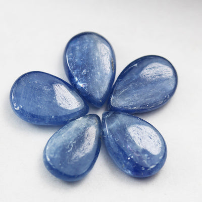 4pcs Natural Kyanite, 7*10mm Teardrop Natural Gemstone Beads, Earring making drop, 3mm thick,hole1mm