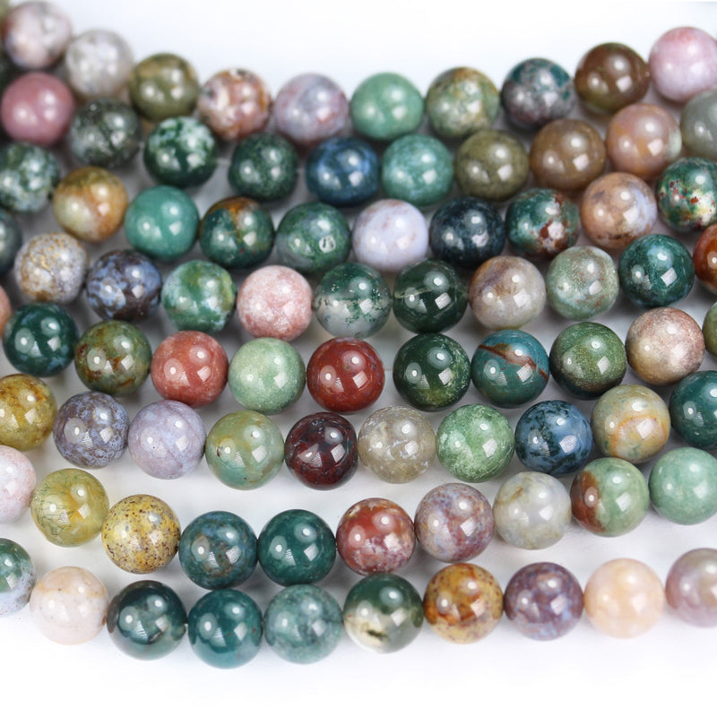 Indian Agate, 8mm Round Agate Gemstone Beads Strand, 16inch, hole 1mm, about 50beads