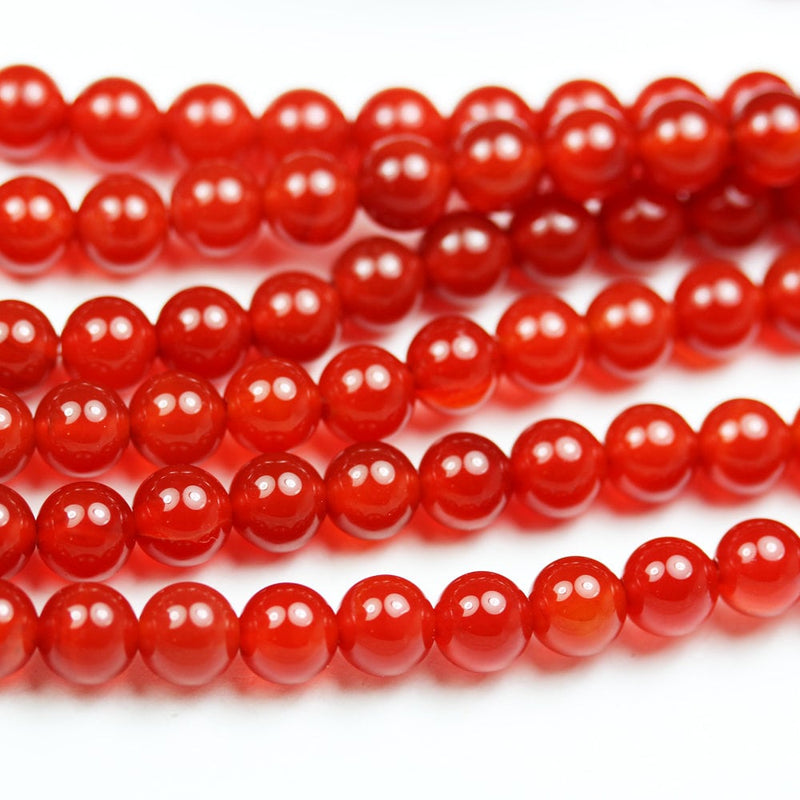 Carnelian, 6mm Round Gemstone Beads Strand, One full strand , hole0.8mm, 16 inch