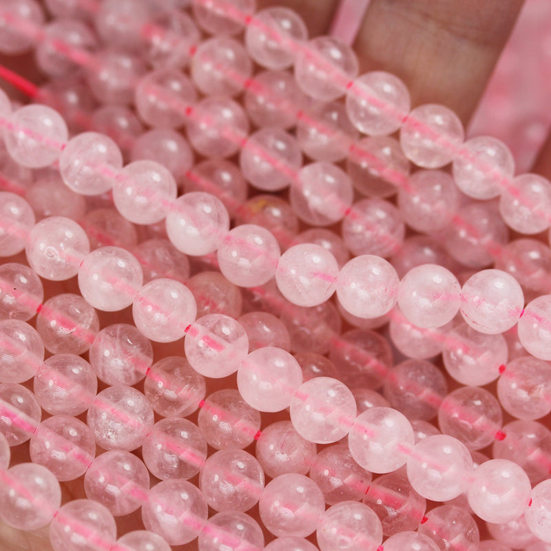 Rose quartz, 6mm Round  Gemstone Strand, One full strand, about 60 beads,hole0.8mm