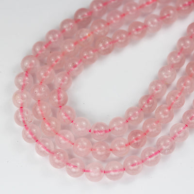 Rose quartz, 6mm Round  Gemstone Strand, One full strand, about 60 beads,hole0.8mm