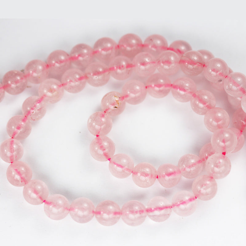 Rose quartz, 6mm Round  Gemstone Strand, One full strand, about 60 beads,hole0.8mm