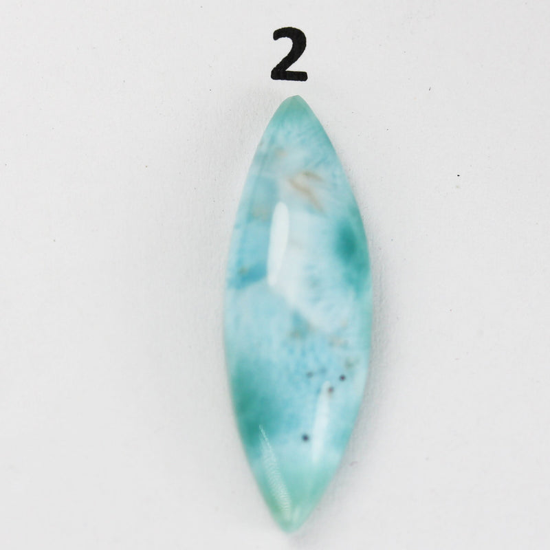 100% Natural Dominican Larimar Teardrop  Loose Gemstones Pendant Beads ( no hole) ,10-15mm*13-28mm,1.8-4g each piece