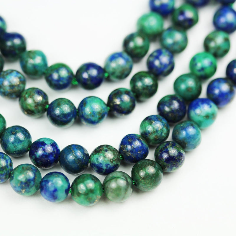 Azurite, 6mm Round Gemstone Beads Strand,One full strand , hole 0.6mm, 16 inch