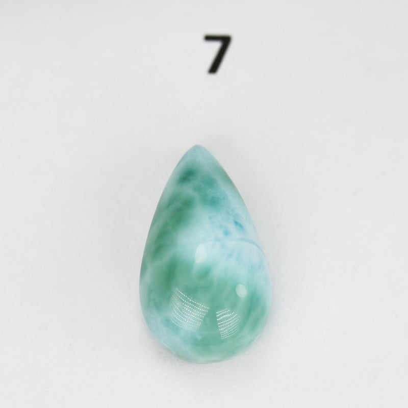 100% Natural Dominican Larimar Teardrop  Loose Gemstones Pendant Beads ( no hole) ,10-15mm*13-28mm,1.8-4g each piece