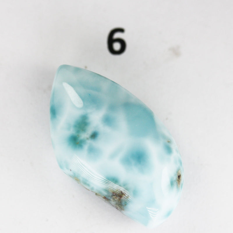 100% Natural Dominican Larimar Teardrop  Loose Gemstones Pendant Beads ( no hole) ,10-15mm*13-28mm,1.8-4g each piece