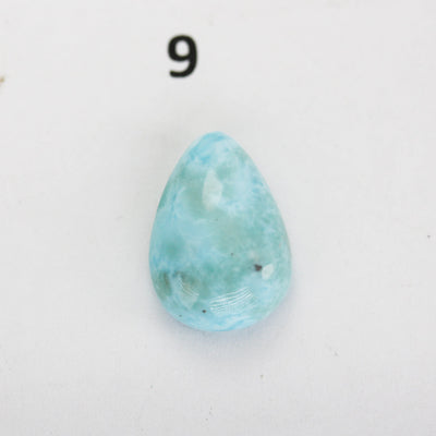 100% Natural Dominican Larimar Teardrop  Loose Gemstones Pendant Beads ( no hole) ,10-15mm*13-28mm,1.8-4g each piece