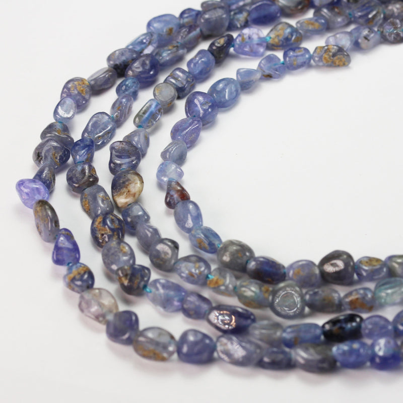 Natural Tanzanite Nugget,8*6mm  Natural Gemstone Strand, 15.5inch, 1mm hole ,about 60 beads