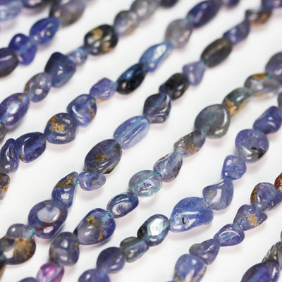 Natural Tanzanite Nugget,8*6mm  Natural Gemstone Strand, 15.5inch, 1mm hole ,about 60 beads