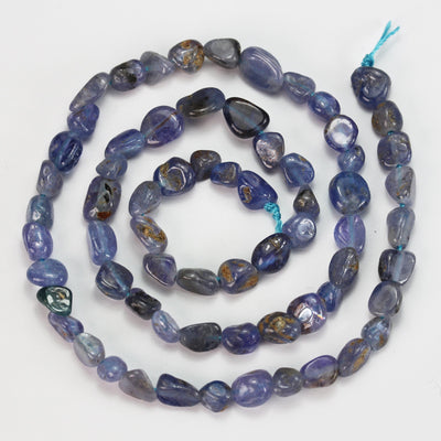 Natural Tanzanite Nugget,8*6mm  Natural Gemstone Strand, 15.5inch, 1mm hole ,about 60 beads