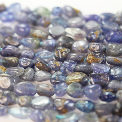 Natural Tanzanite Nugget,8*6mm  Natural Gemstone Strand, 15.5inch, 1mm hole ,about 60 beads