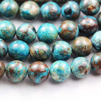 8mm Round Blue Calsilica Jasper ,Aqua Terra Jasper Gemstone Beads, 16 inch, 1mm hole, about 50 pcs