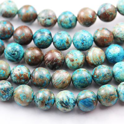 8mm Round Blue Calsilica Jasper ,Aqua Terra Jasper Gemstone Beads, 16 inch, 1mm hole, about 50 pcs