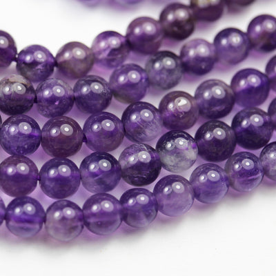 Natural Amethyst,4mm Round Gemstone Beads One full strand, 16", about 90pcs, 0.8mm hole