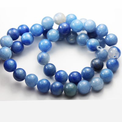 Natural Blue Aventurine, 6mm Round Gemstone Strand, 58 pcs, 15.5inch, 1mm hole