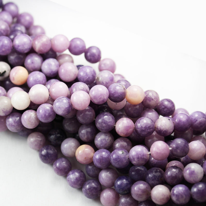 Lepidolite, 6mm Round Beads Gemstone, One full strand about 65 beads,15.5inch, 1mm hole