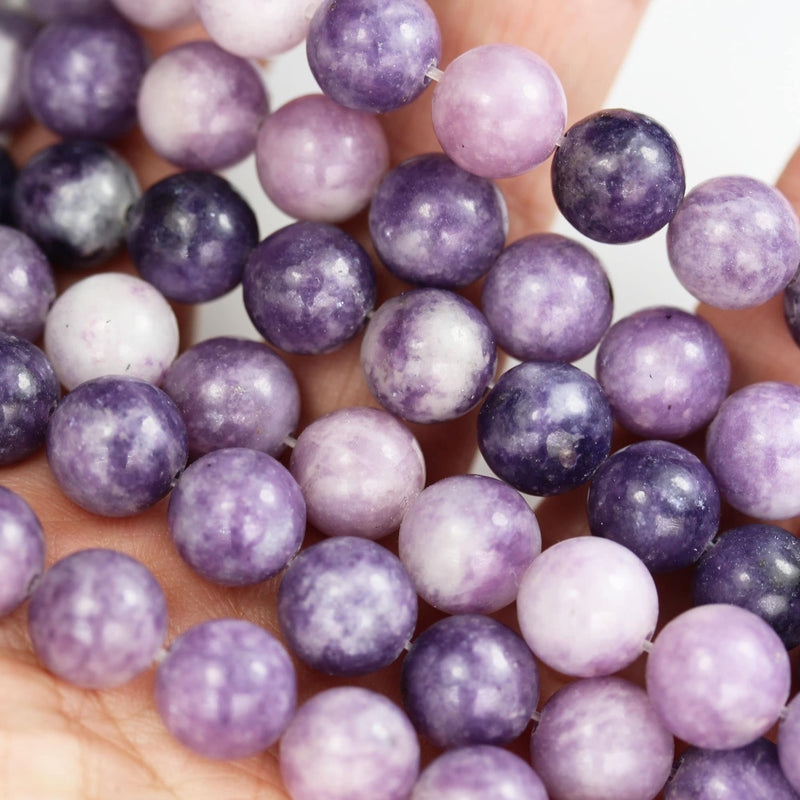 Lepidolite, 6mm Round Beads Gemstone, One full strand about 65 beads,15.5inch, 1mm hole