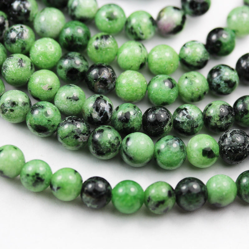 Ruby Zoisite,6mm Round Natural Gemstone , One full strand, about 65 beads,16", 0.8mm hole