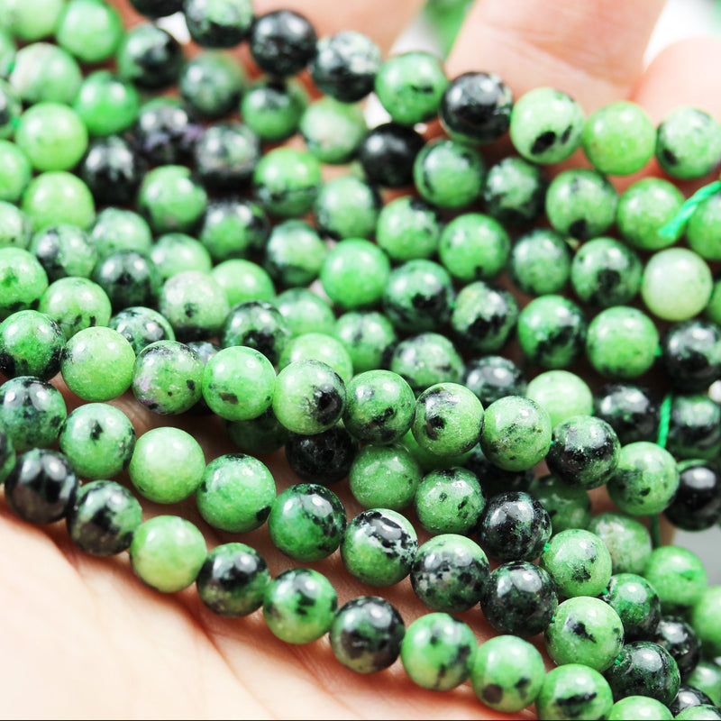 Ruby Zoisite,6mm Round Natural Gemstone , One full strand, about 65 beads,16", 0.8mm hole