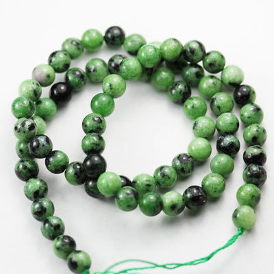 Ruby Zoisite,6mm Round Natural Gemstone , One full strand, about 65 beads,16", 0.8mm hole