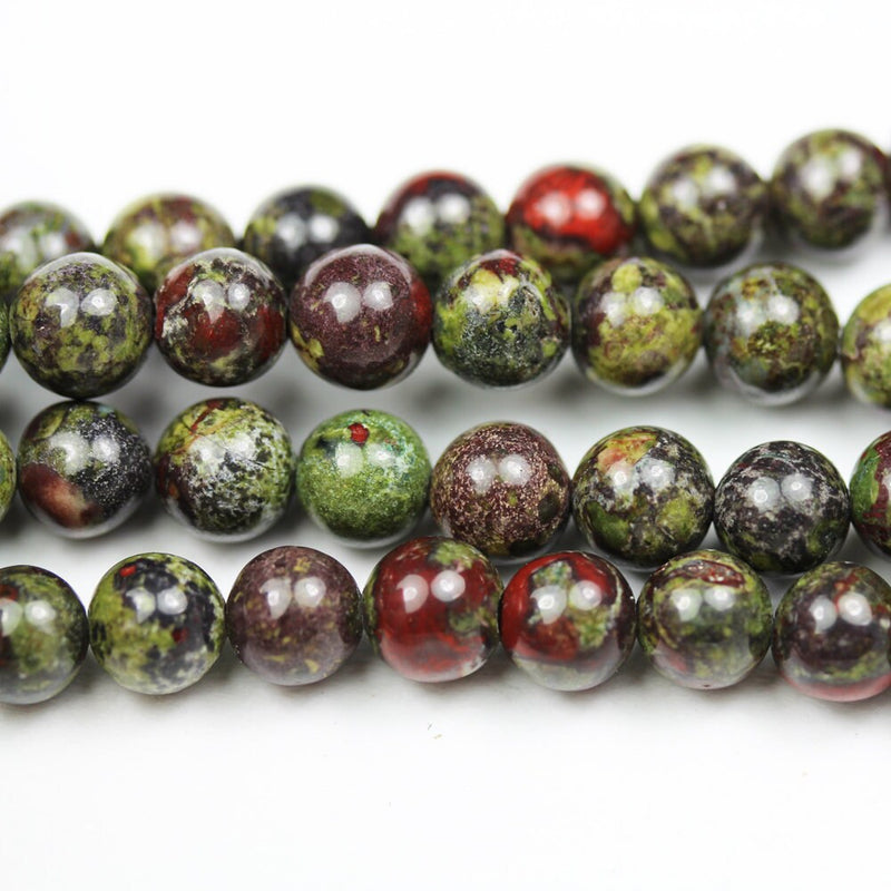 Dragon Blood Jasper, 4mm Round Gemstone Beads,0.8mm hole ,16inch, about90 beads