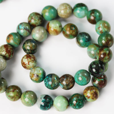 Natural Turquoise Gemstone, 8mm Round Natural Gemstone Strand, 15.5inch ,1mm hole, about 50 pcs