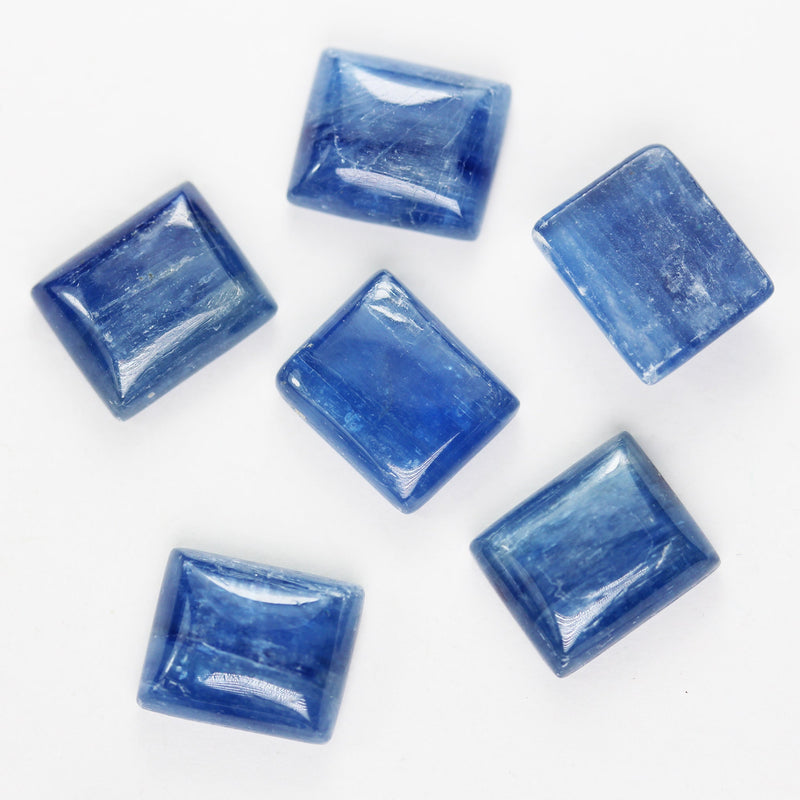 Natural Kyanite Cabochon Gemstone Beads, Blue 8-12mm Round Cabs, 8-18mm Oval, 8-12mm Rectangle Cabs