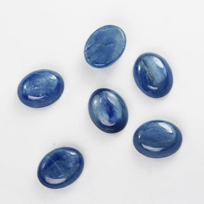 Natural Kyanite Cabochon Gemstone Beads, Blue 8-12mm Round Cabs, 8-18mm Oval, 8-12mm Rectangle Cabs