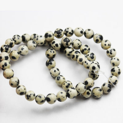 Dalmatian Jasper Beads,8mm Round Black, White Gemstone Beads,One full strand  15.5inch, hole 1mm, about 50 pcs