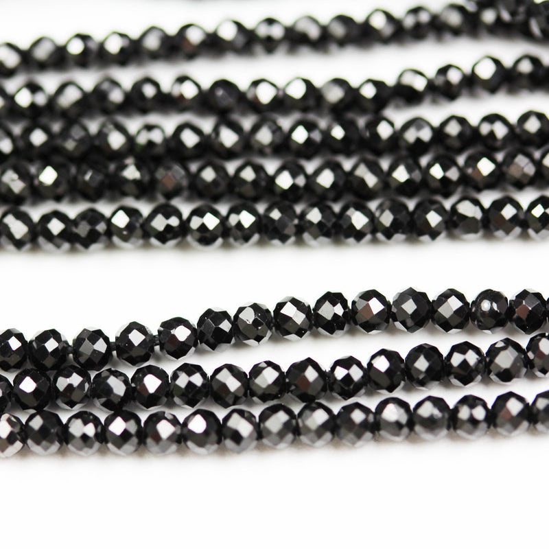 Spinel, 4mm Faceted Round Natural Gemstone,One full strand ,16", 0.6mm hole